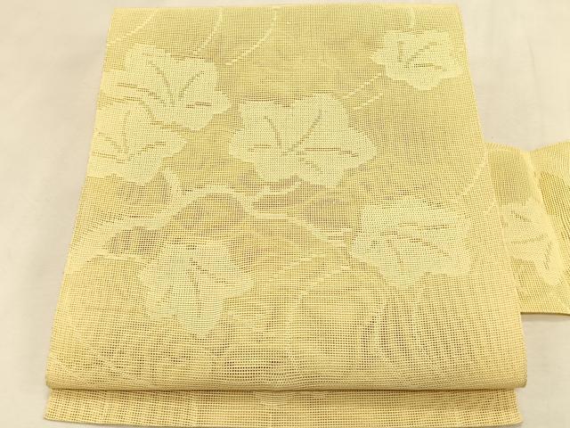 平和屋着物＊夏物　八寸名古屋帯　蔦の葉文　象牙色　CABK1584fb