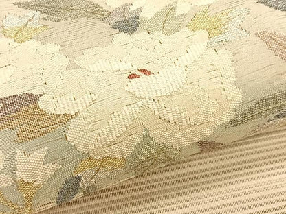 平和屋着物＊夏物　八寸名古屋帯　絽綴れ　草花文　金銀糸　正絹　逸品　CABK1588fb