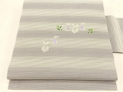 平和屋着物＊夏物　九寸名古屋帯　兎　金彩　正絹　逸品　CABK1590fb