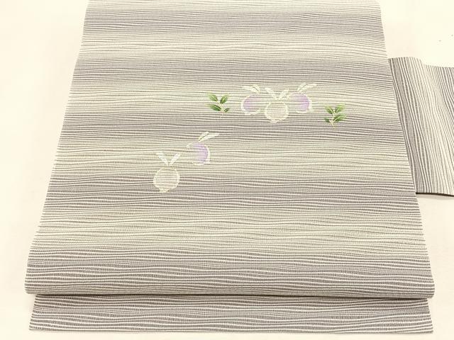 平和屋着物＊夏物　九寸名古屋帯　兎　金彩　正絹　逸品　CABK1590fb