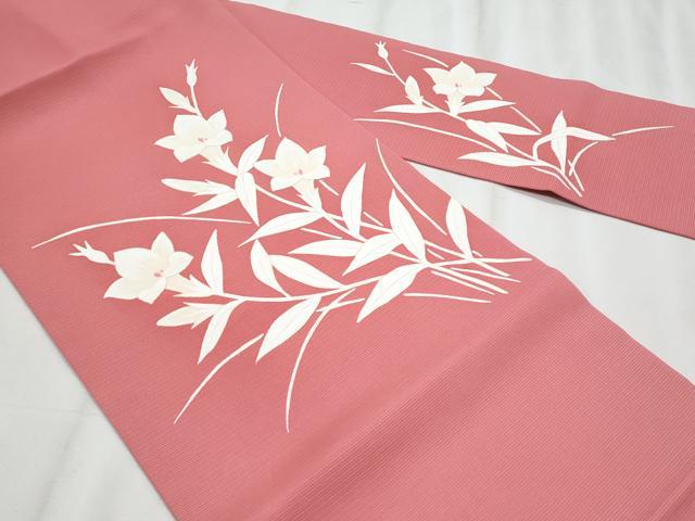 平和屋着物＊夏物　絽塩瀬　九寸名古屋帯　桔梗　銀彩　正絹　逸品　CABK1593fb
