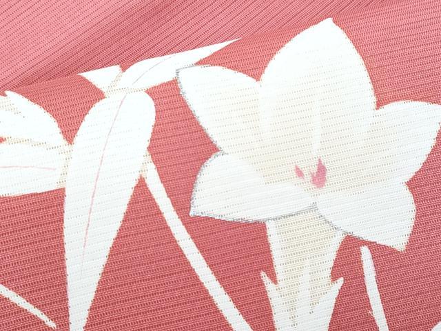 平和屋着物＊夏物　絽塩瀬　九寸名古屋帯　桔梗　銀彩　正絹　逸品　CABK1593fb