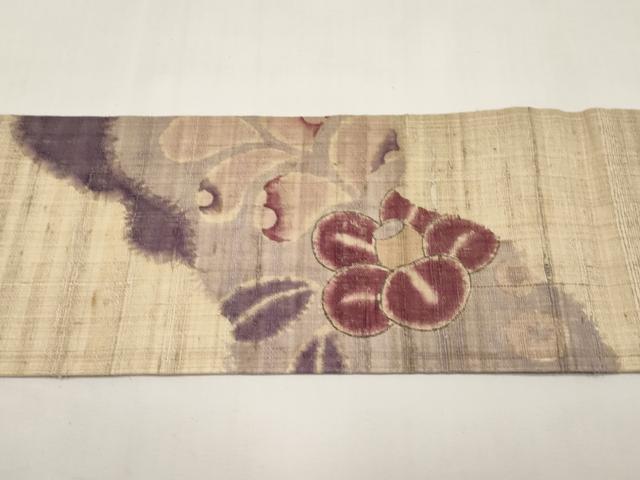 平和屋着物＊夏物　九寸名古屋帯　辻が花　手描き　生紬　正絹　逸品　CABK1603tx