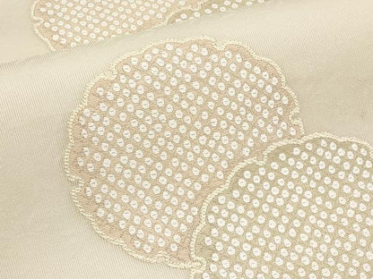 平和屋着物＊夏物　六通柄袋帯　唐織　雪輪鹿の子文　金糸　正絹　逸品　CABK1608tx