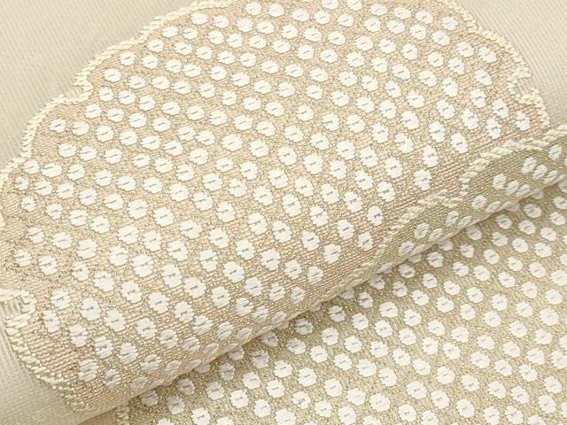 平和屋着物＊夏物　六通柄袋帯　唐織　雪輪鹿の子文　金糸　正絹　逸品　CABK1608tx