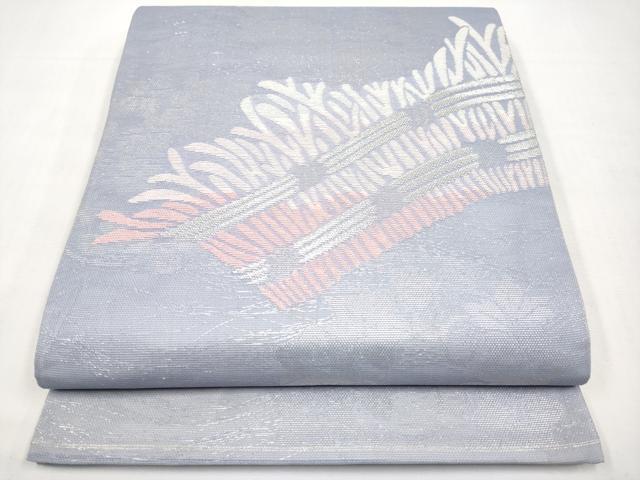 平和屋着物＊夏物　六通柄　本袋帯　籬花丸文　銀糸　正絹　逸品　CABK1609tx