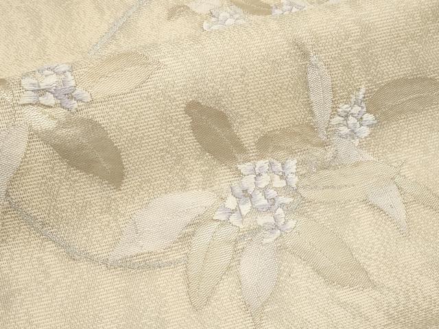 平和屋着物＊夏物　九寸名古屋帯　唐織　枝花文　金銀糸　正絹　逸品　CABK1617tx