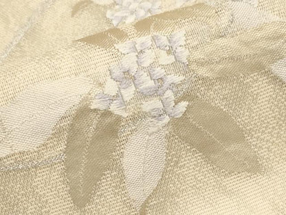 平和屋着物＊夏物　九寸名古屋帯　唐織　枝花文　金銀糸　正絹　逸品　CABK1617tx