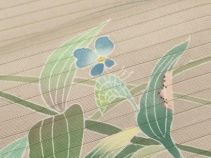 平和屋着物＊夏物　絽塩瀬　九寸名古屋帯　作家物　友禅　枝花文　正絹　逸品　CABK1623tx