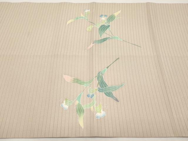 平和屋着物＊夏物　絽塩瀬　九寸名古屋帯　作家物　友禅　枝花文　正絹　逸品　CABK1623tx