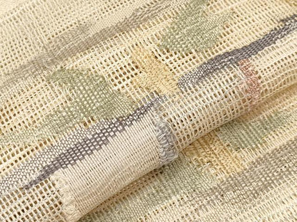 平和屋着物＊夏物　八寸名古屋帯　横段唐草文　正絹　逸品　CABK1648tx