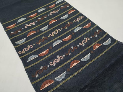 平和屋着物＊夏物　八寸名古屋帯　抽象文　正絹　逸品　CABK1649tx