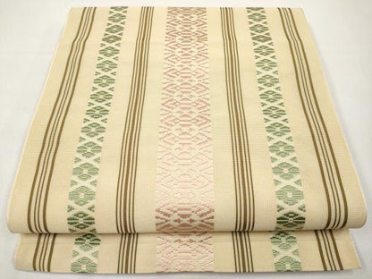 平和屋着物＊夏物　本場筑前博多織　八寸名古屋帯　紗献上　正絹　逸品　CABK1657tx