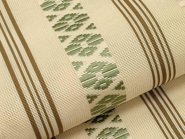 平和屋着物＊夏物　本場筑前博多織　八寸名古屋帯　紗献上　正絹　逸品　CABK1657tx