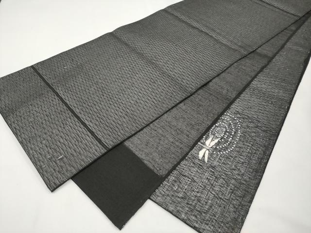 平和屋着物＊夏物　太鼓柄袋帯　すくい織　トンボ　黒地　やまと誂製　正絹　逸品　未使用　CABK1661tx