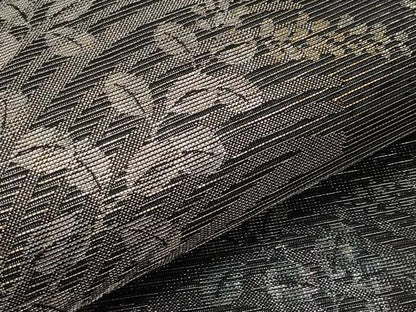 平和屋着物＊夏物　六通柄袋帯　萩文　黒地　金銀糸　正絹　逸品　CABK1662tx