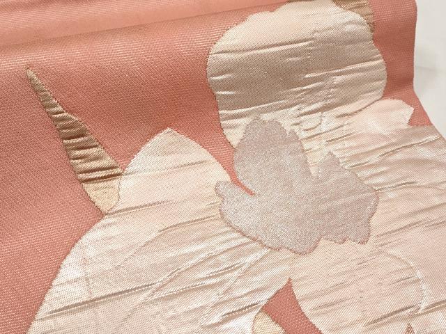 平和屋着物＊夏物　太鼓柄袋帯　杜若　金銀糸　正絹　逸品　CABK1666tx
