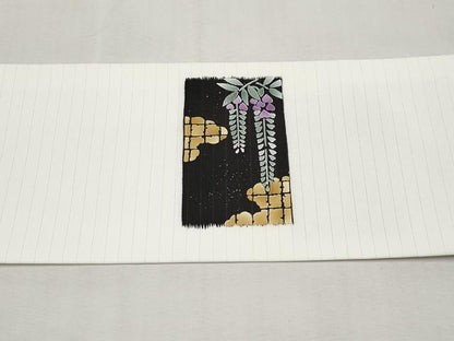 平和屋着物＊夏物　九寸名古屋帯　藤花房　銀彩　CABK1680tx