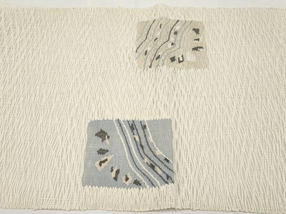平和屋着物＊夏物　八寸名古屋帯　すくい織　色紙重ね文　正絹　逸品　CABK1689tx