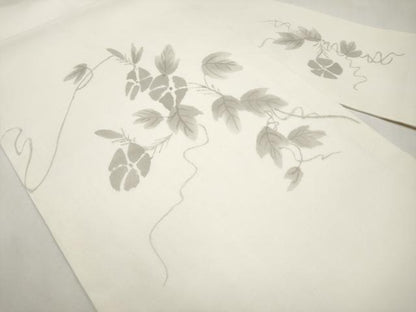 平和屋着物＊夏物　九寸名古屋帯　朝顔　正絹　逸品　CABK1700tx