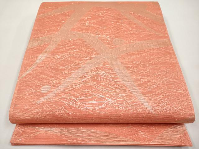 平和屋着物＊夏物　全通柄袋帯　露芝文　銀糸　正絹　逸品　未使用　CABK1705tx