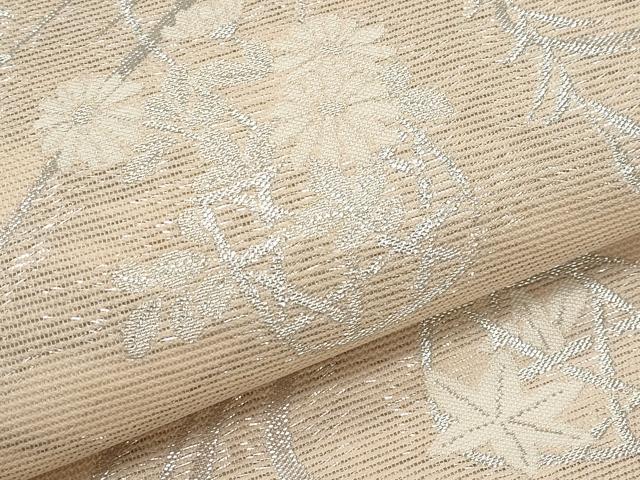 平和屋着物＊夏物　六通柄袋帯　もじり織　白川　銀糸　正絹　逸品　CABK1707tx