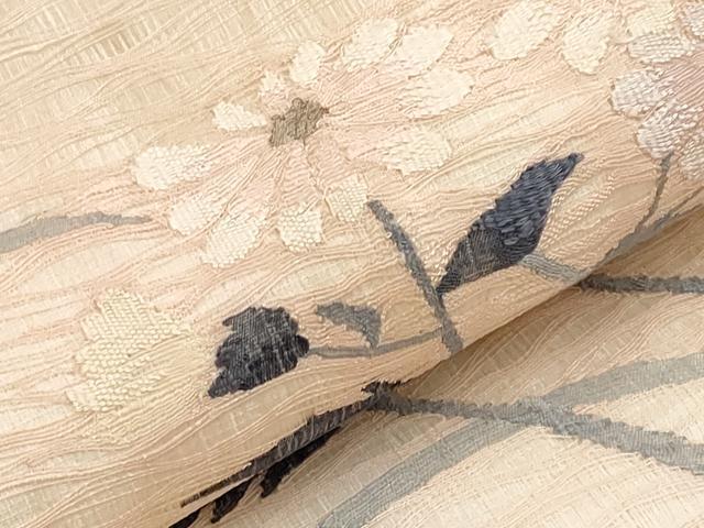 平和屋着物＊夏物　太鼓柄袋帯　すくい織　枝菊文　正絹　逸品　CABK1708tx