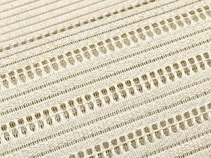 平和屋着物＊夏物　八寸名古屋帯　絽綴れ　横段文　銀糸　正絹　逸品　CABK1714tx