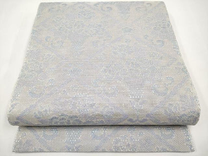 平和屋着物＊夏物　八寸名古屋帯　花唐草菱文　正絹　逸品　未使用　CABK1716tx