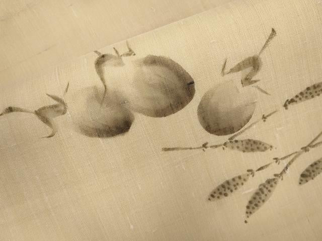 平和屋着物＊夏物　九寸名古屋帯　作家物　手描き　紬地　成り物　正絹　逸品　未使用　CABK1718tx