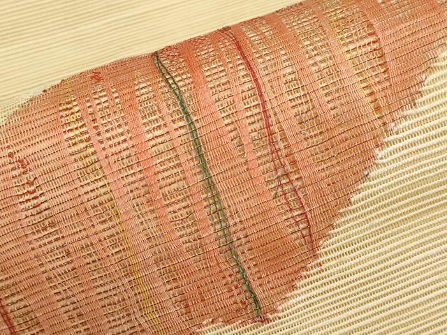 平和屋着物＊夏物　八寸名古屋帯　杜若　銀糸　正絹　逸品　CABK1724tx