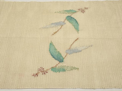 平和屋着物＊夏物　八寸名古屋帯　草花文　正絹　逸品　CABK1725tx