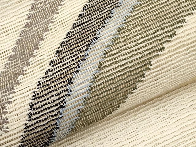 平和屋着物＊夏物　八寸名古屋帯　抽象文　正絹　逸品　CABK1732tx