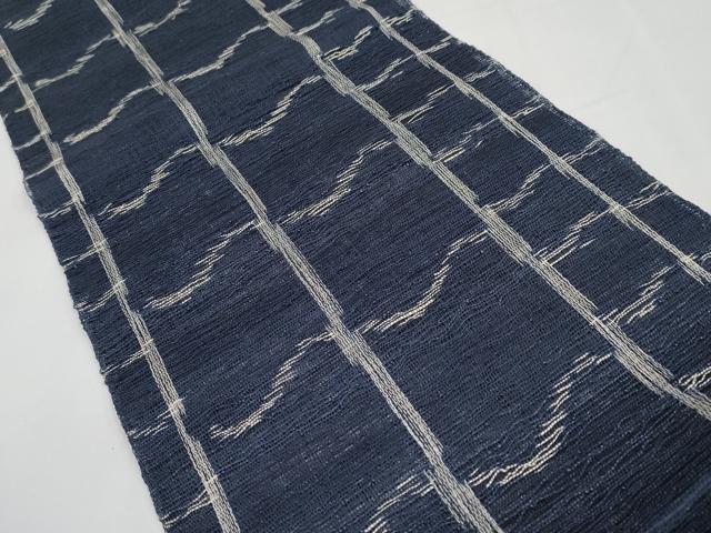 平和屋着物＊夏物　八寸名古屋帯　間道　正絹　逸品　CABK1734tx