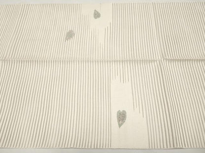 平和屋着物＊夏物　八寸名古屋帯　絽綴れ　舞花びら　金銀糸　正絹　逸品　CABK1738tx
