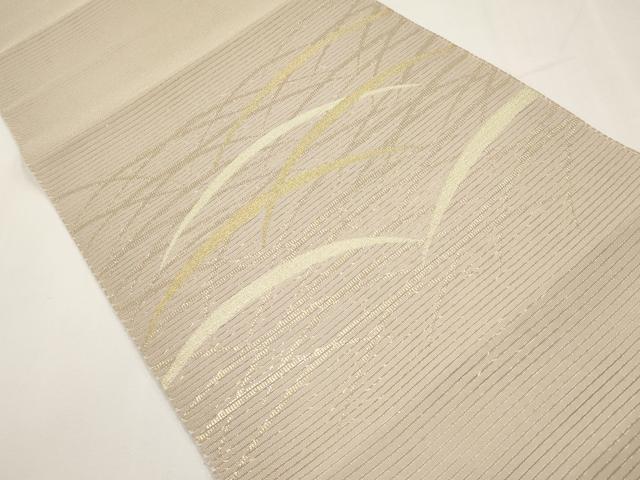 平和屋着物＊夏物　西陣　川島織物　八寸名古屋帯　絽綴れ　芝草文　金糸　CABK1739tx