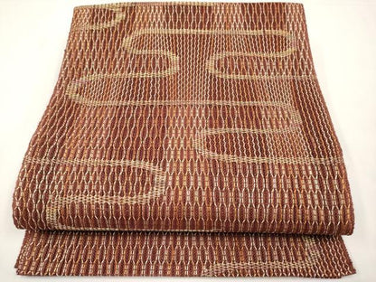 平和屋着物＊夏物　八寸名古屋帯　霞文　金糸　正絹　逸品　未使用　CABK1740tx