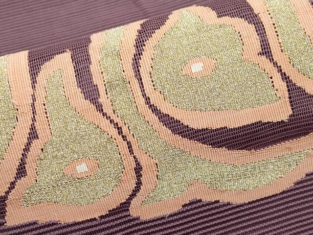 平和屋着物＊夏物　八寸名古屋帯　絽綴れ　飛鶴笹松文　金銀糸　正絹　逸品　CABK1742tx