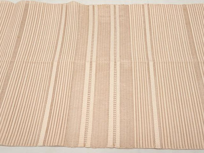 平和屋着物＊夏物　八寸名古屋帯　絽綴れ　横段文　一斤染色　正絹　逸品　CABK1745tx