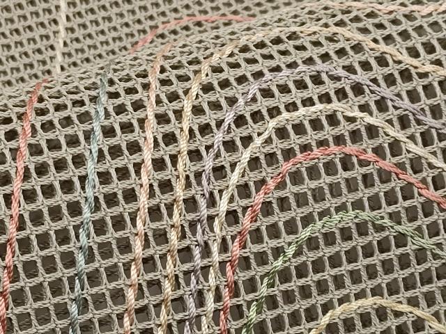 平和屋着物＊夏物　八寸名古屋帯　羅　流線文　正絹　逸品　CABK1750tx