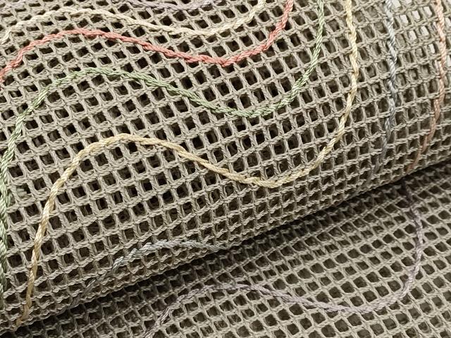 平和屋着物＊夏物　八寸名古屋帯　羅　流線文　正絹　逸品　CABK1750tx