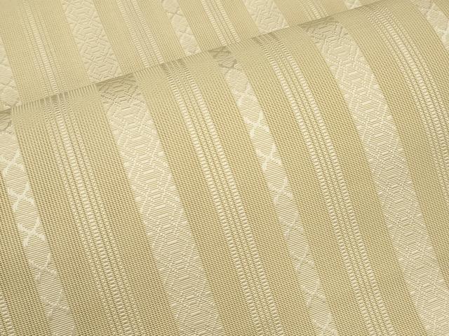 平和屋着物＊夏物　本場筑前博多織　八寸名古屋帯　紗献上　鳥の子色　正絹　逸品　CABK1757tx