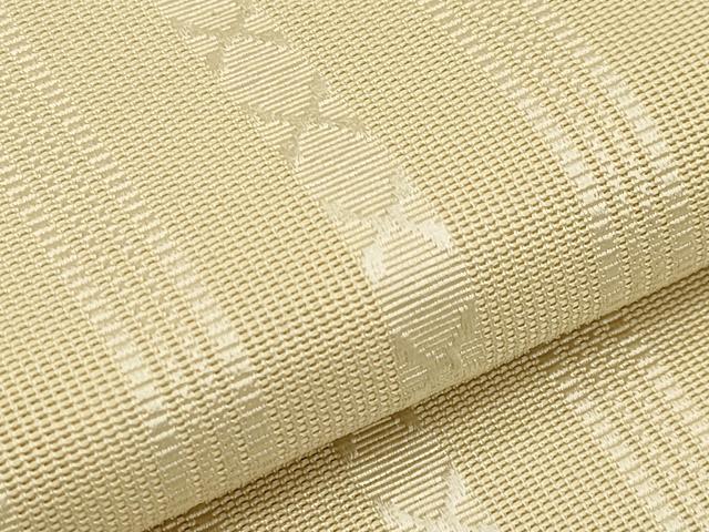 平和屋着物＊夏物　本場筑前博多織　八寸名古屋帯　紗献上　鳥の子色　正絹　逸品　CABK1757tx