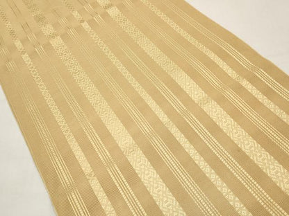 平和屋着物＊夏物　本場筑前博多織　八寸名古屋帯　紗献上　飴色　正絹　逸品　CABK1764tx