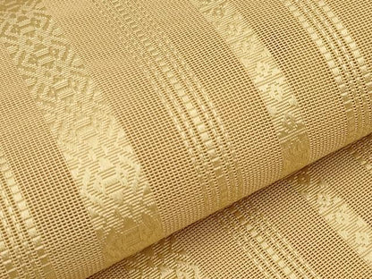 平和屋着物＊夏物　本場筑前博多織　八寸名古屋帯　紗献上　飴色　正絹　逸品　CABK1764tx