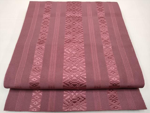 平和屋着物＊夏物　八寸名古屋帯　博多織　紗献上　浅蘇芳色　CABK1772tx