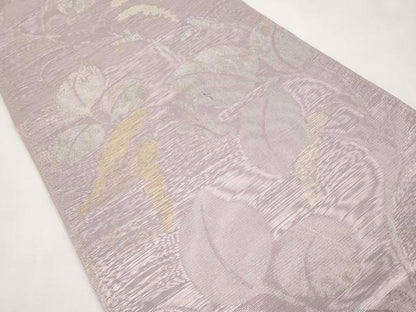 平和屋着物＊夏物　西陣　六通柄袋帯　枝葉文　金銀糸　証紙付き　正絹　逸品　CABK1791tx