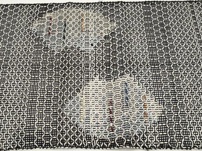 平和屋着物＊夏物　八寸名古屋帯　羅　抽象文　黒地　正絹　逸品　CABK1811tx