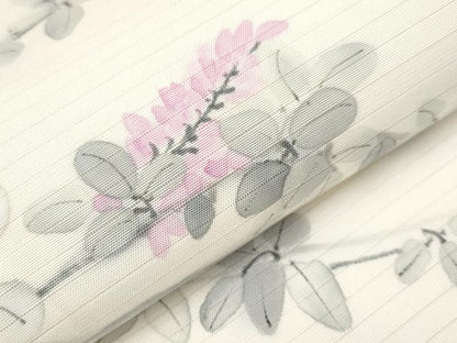 平和屋着物＊夏物　絽塩瀬　九寸開き名古屋帯　作家物　手描き　枝花文　金彩　正絹　逸品　CABK1822tx