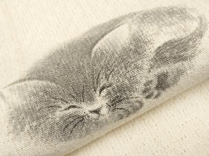 平和屋着物＊夏物　八寸名古屋帯　手描き　猫　CABK1829tx